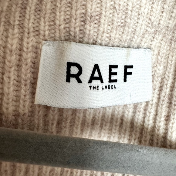 RAEF the Label mens Wool Sweater Nexium Large oversized Tan beige cream - Picture 3 of 7